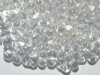 25 grams of 3x7mm White Lined Crystal Lustre Farfalle Seed Beads